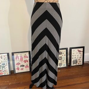 Chevron maxi skirt